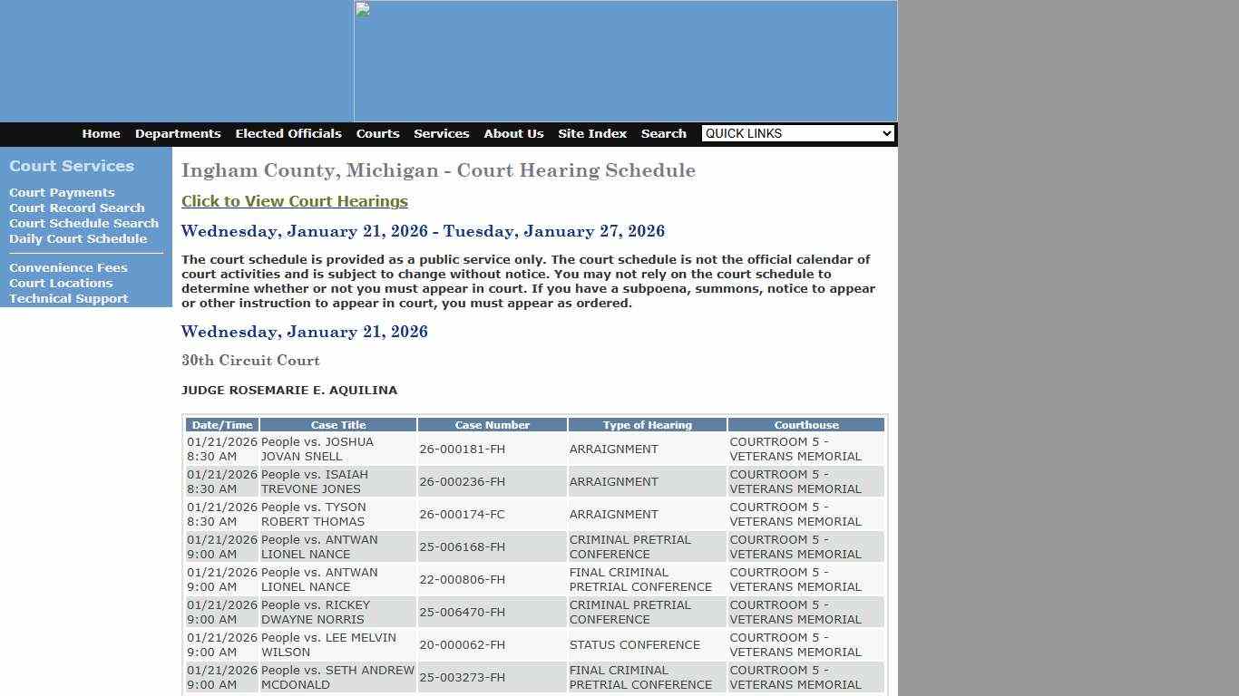 Ingham County Court Services