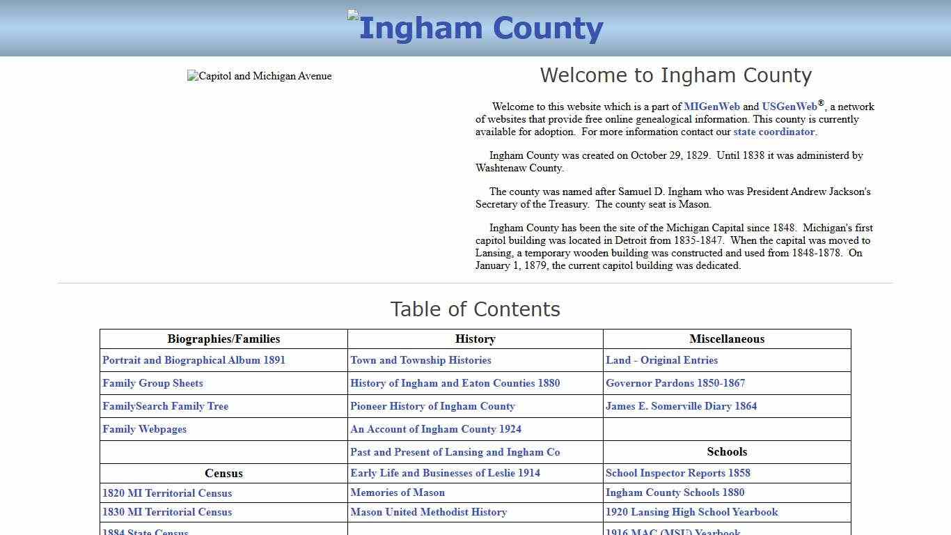 Ingham County MIGenWeb
